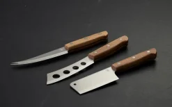 Morsø Set de 3 cuchillos para queso Foresta, Roble-acero inoxidable MarrónPlateado Clearance