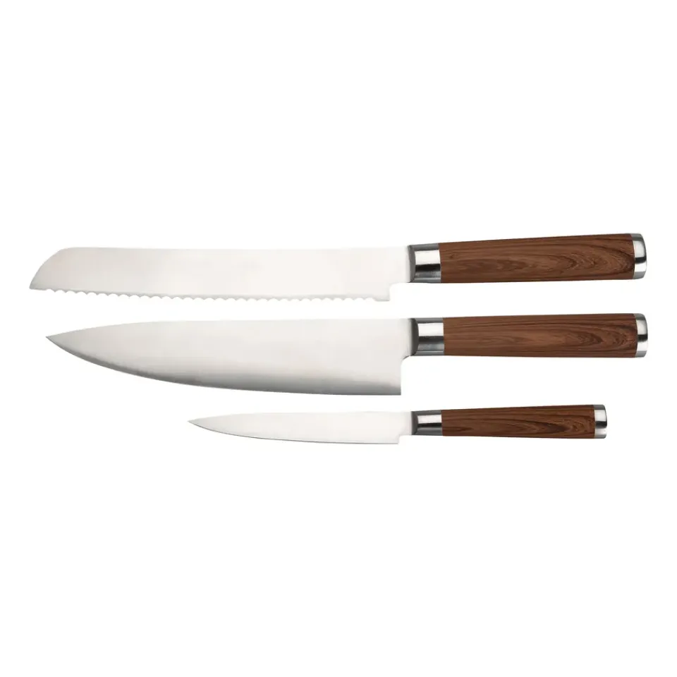 Dorre Juegos De Cuchillos De Cocina<Set de 3 cuhillos Kasima, acero inoxidable Plateado