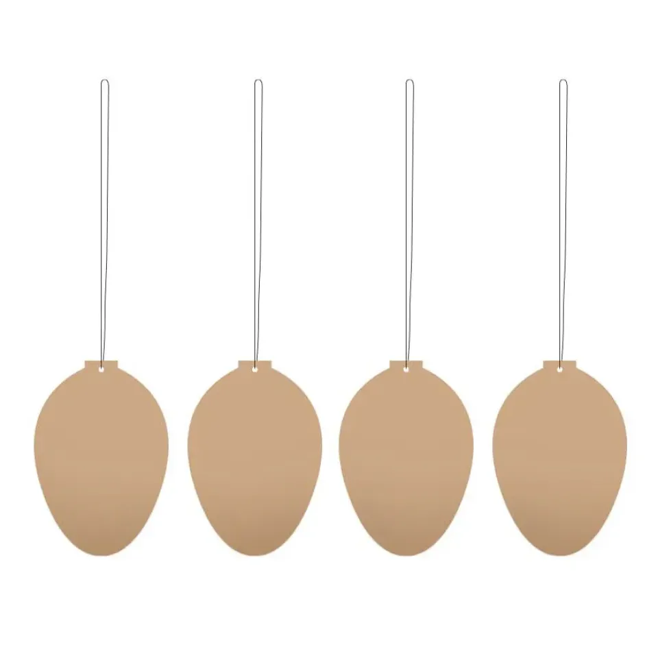 Cooee Design Set de 4 decoraciones de pascua Easter Deco huevo, Cafe au lait Marrón Hot