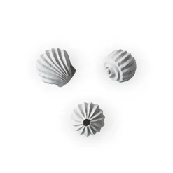 Cooee Design Esculturas Y Figuras De Porcelana<Set de 3 esculturas The Genesis Shells, Limestone Beige