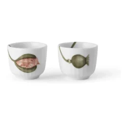 Kähler Set de 2 hueveras Hammershøi Poppy, -decoración Blanco Online