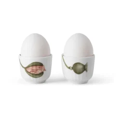 Kähler Set de 2 hueveras Hammershøi Poppy, -decoración Blanco Online