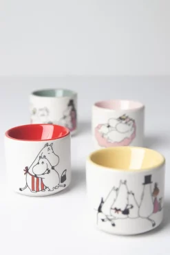 Pluto Design Set de 4 hueveras Moomin love, Blanco-multi BlancoMulti New