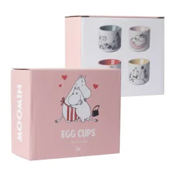 Pluto Design Set de 4 hueveras Moomin love, Blanco-multi BlancoMulti New