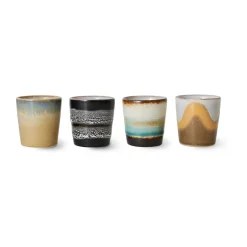 HKliving Hueveras<Set de 4 hueveras 70's, Granite Multi