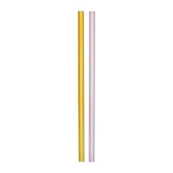 Kosta Boda Set de 2 pajitas Sipsavor 200 mm, Rosa-amarillo RosaAmarillo Clearance