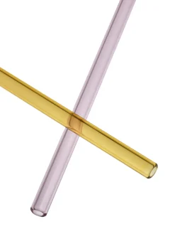 Kosta Boda Set de 2 pajitas Sipsavor 200 mm, Rosa-amarillo RosaAmarillo Clearance