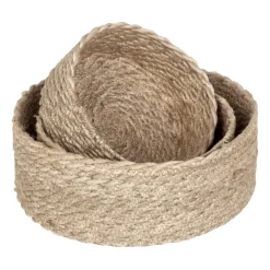 Dixie Set de 3 paneras Twisted, Natural-gris Beige Hot