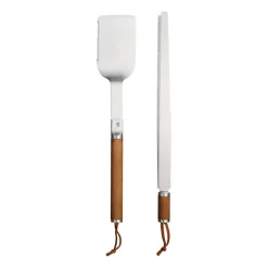Fiskars Set de 2 piezas para parrilla Norden, acero inoxidable-abedul Plateado Sale