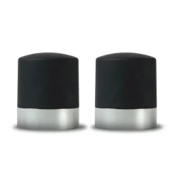 Sagaform Utensilios De Vino Y Bar<Set de 2 tapones para vino y champagne Axel, negro-plata NegroPlateado