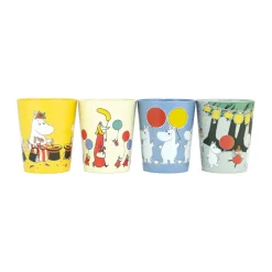 Rätt Start Tazas Infantiles|Tazas De Plástico<Set de 4 tazas coleccionables Mumin Festligheter 15 cl, Multi