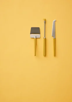 Rosti Set de 3 utensilios para quesos Emma, Curry Amarillo Best