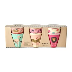 RICE Tazas Infantiles|Tazas De Plástico<Set de 6 vasos small, Multi