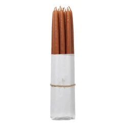 Broste Copenhagen Set de 10 velas antiguas , Terracotta Naranja Clearance