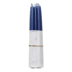 Broste Copenhagen Set de 10 velas antiguas , Baja blue Azul New