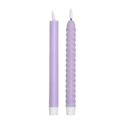 Design Letters Velas Led<Set de 2 velas LED , Lilac Púrpura