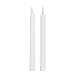 Design Letters Velas Led<Set de 2 velas LED , Off White Blanco