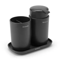Brabantia Set de accesorios para el baño ReNew , oscuro Gris