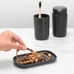 Brabantia Set de accesorios para el baño ReNew , oscuro Gris
