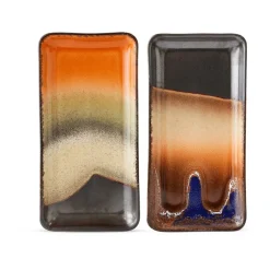 HKliving Set de bandejas pequeñas 70's, 2-pack, Veinticuatro horas Multi Best