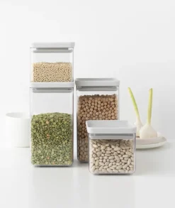 Brabantia Set de botes cuadrados TASTY+, claro Gris