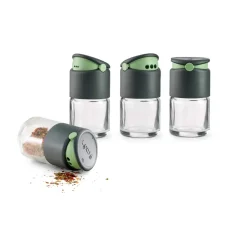 Lékué Saleros Y Pimenteros<Set de botes para especias 4-pack, Gris