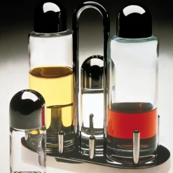 Alessi Saleros Y Pimenteros<Set de condimento 5070, 4 piezas TransparentePlateado