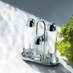Alessi Saleros Y Pimenteros<Set de condimento 5070, 4 piezas TransparentePlateado