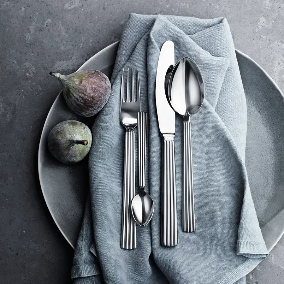 Georg Jensen Set de cubiertos Bernadotte, 4 cubiertos Plateado Hot