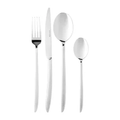 Eternum Set de cubiertos Orca 24 piezas, Acero inoxidable Plateado New