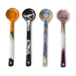HKliving Set de cucharas de cerámica M, 70's 4-pack, Force Multi Discount