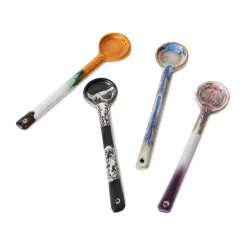HKliving Set de cucharas de cerámica M, 70's 4-pack, Force Multi Discount