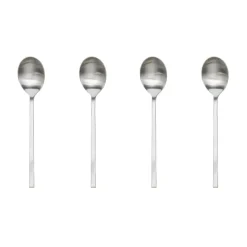 OYOY Cucharillas De Café Y Té<Set de cucharitas Yuka, 4-pack, Brushed Steel Plateado