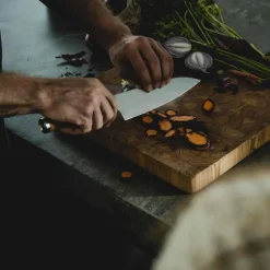 Fiskars Set de cuchillos, cuchillo de chef + cuchillo para verduras Norden 2 piezas, Acero inoxidable-abedul MarrónPlateado Clearance