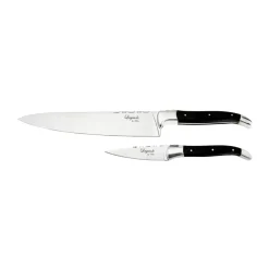 Hâws Juegos De Cuchillos De Cocina<Set de cuchillos Laguiole By para pelar y chef, 2 piezas, Madera negra NegroPlateado