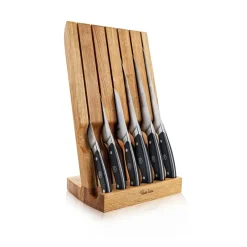 Robert Welch Set de cuchillos professional roble, 7 piezas PlateadoNegro New