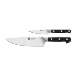 Zwilling Juegos De Cuchillos De Cocina<Set de cuchillos Pro 2 piezas, Negro-acero inoxidable Plateado