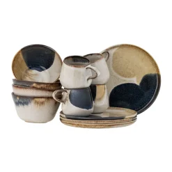 Bloomingville Set de desayuno Jules, 12 piezas, Gris Best