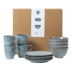 Broste Copenhagen Set de desayuno Nordic Sea, 12 piezas Gris Clearance
