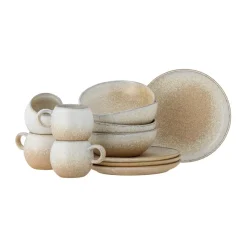 Bloomingville Set de desayuno Paula 12 piezas, Natur Blanco New