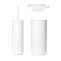 Brabantia Otros Utensilios De Limpieza<Set de Inodoro Mindset 3 Piezas, Mineral Fresh White Blanco