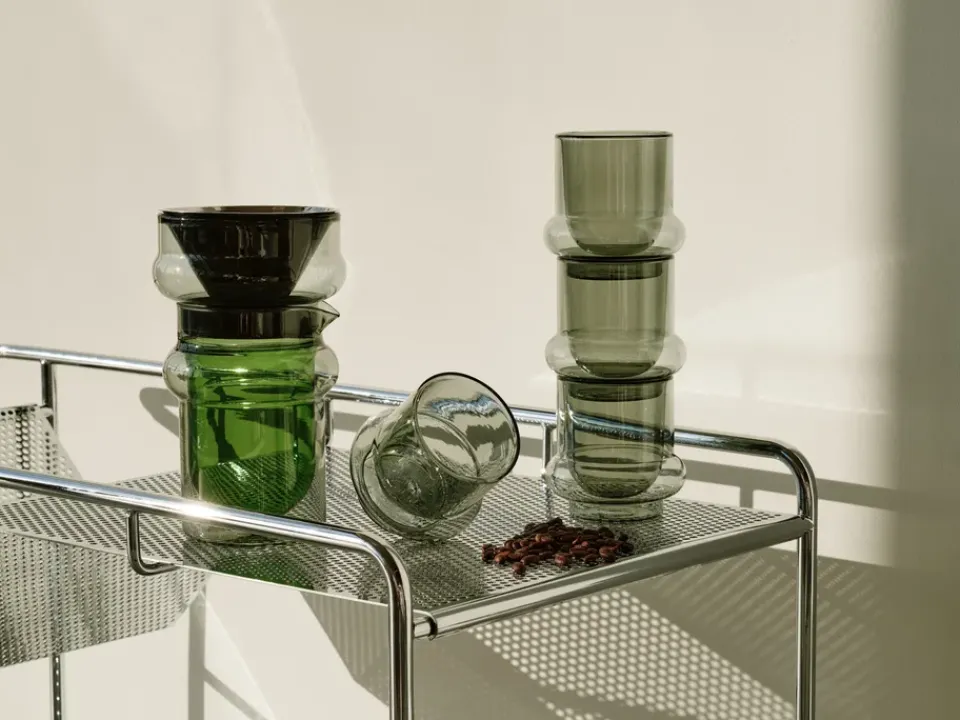 Tom Dixon Set de jarra y filtro Bump 40 cl, Verde GrisVerde Online