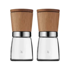 WMF Set de molinillos de especias Ceramill, roble-vidrio BeigeMarrónTransparente Online