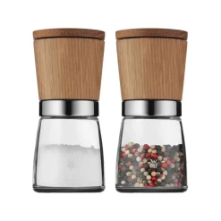 WMF Set de molinillos de especias Ceramill, roble-vidrio BeigeMarrónTransparente Online
