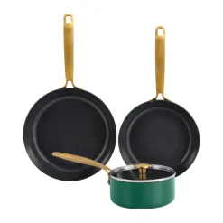 Combekk Baterías De Cocina<Set de olla y sartén Element, 4 piezas, Holly Green VerdePlateadoColor dorado