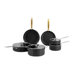Combekk Baterías De Cocina<Set de ollas y sartenes Element, 10 piezas, Negro NegroPlateado