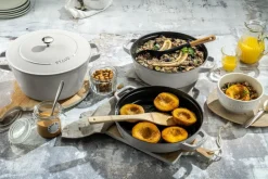 STAUB Set de ollas y sartenes apilables 5 piezas, White truffle Blanco Clearance