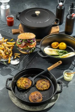 STAUB Set de ollas y sartenes apilables 5 piezas, Negro Online