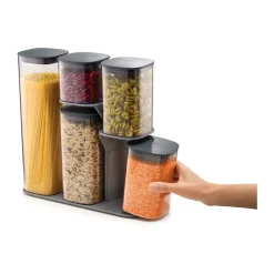 Joseph Joseph Botes Y Tarros<Set de recipientes Podium de 5 piezas, Gris