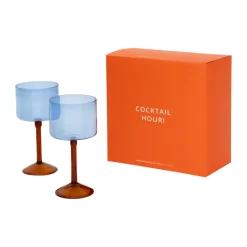 URBAN NATURE CULTURE Copas De Cóctel|Copas Y Vasos Para Bebidas<Set de regalo de copas de gin tonic , 2-pack, Blue Azul